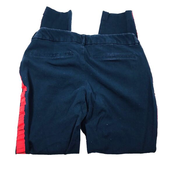 Old Navy Long Pixie Pants In the Navy Blue Red Stripe 8 Mid - Picture 7 of 15